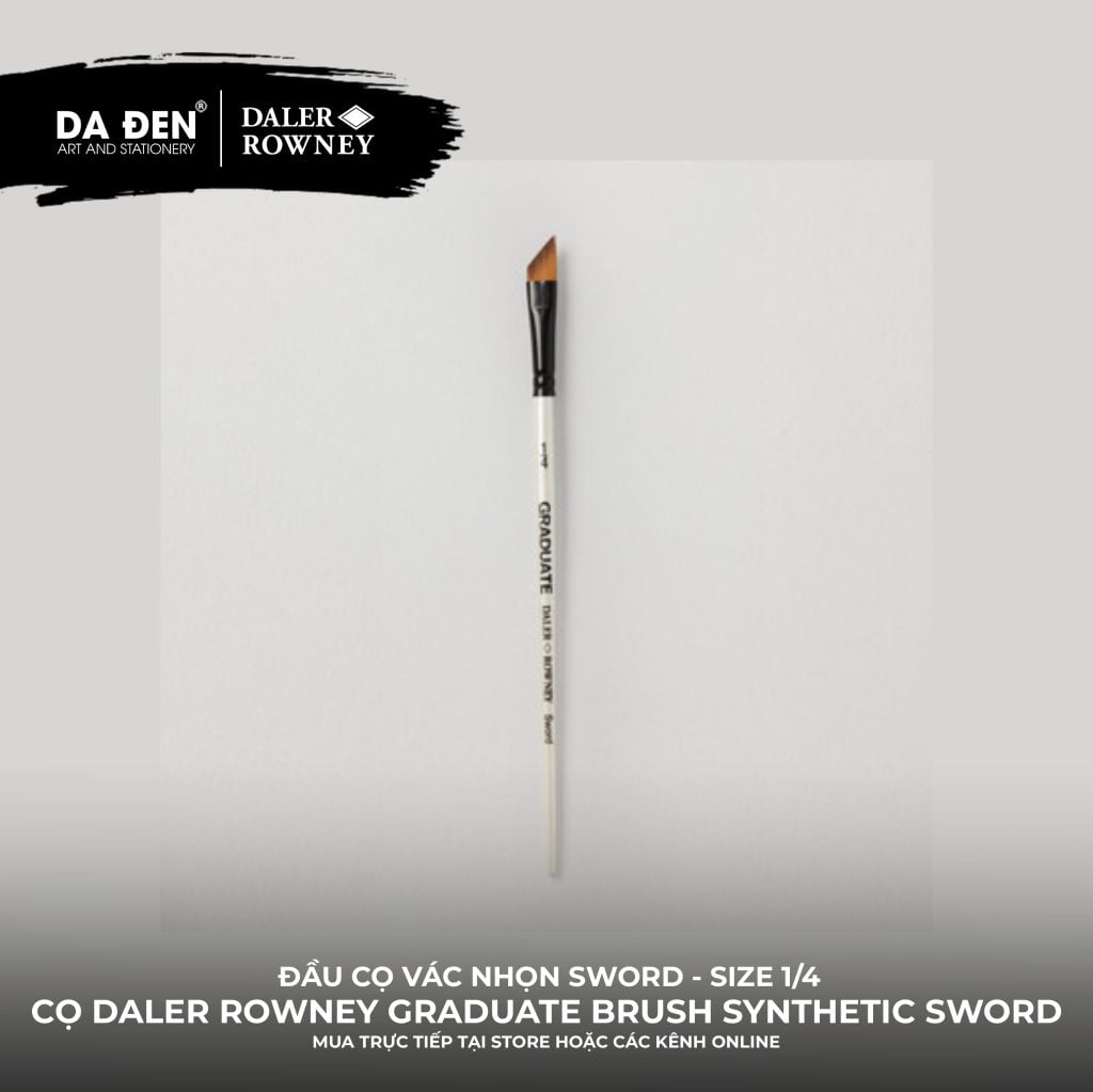 [DA ĐEN] Cọ Vác Daler Rowney Graduate Synthetic Sword Brush 1/4 Inch Size