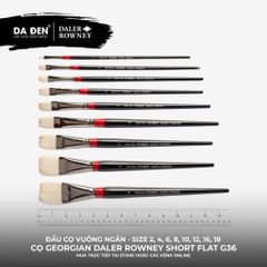 [DA ĐEN] Cọ Sơn Dầu Lông Vuông Ngắn Daler Rowney Georgian Short Flat G36 Cao Cấp