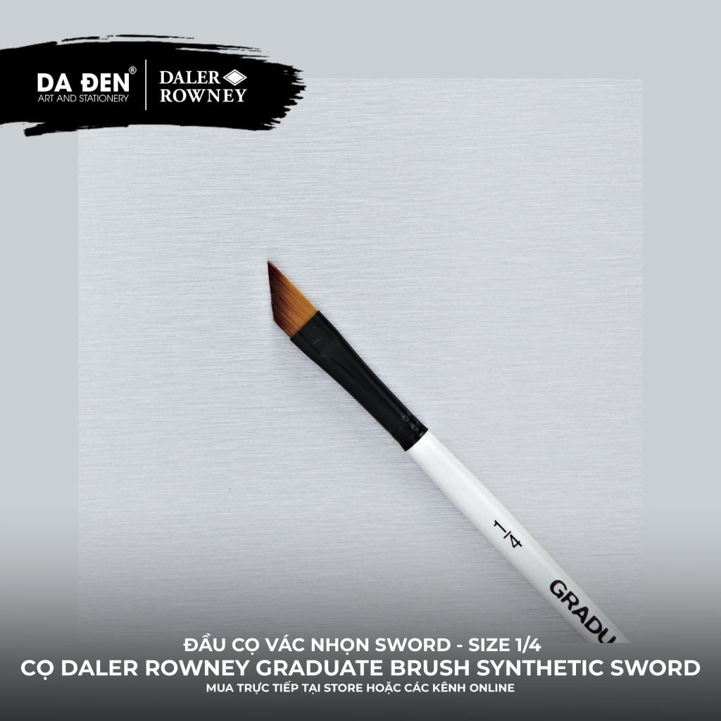[DA ĐEN] Cọ Vác Daler Rowney Graduate Synthetic Sword Brush 1/4 Inch Size