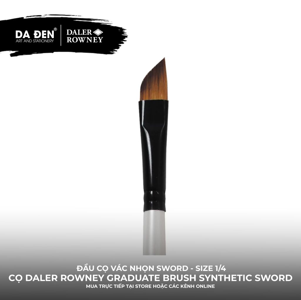 [DA ĐEN] Cọ Vác Daler Rowney Graduate Synthetic Sword Brush 1/4 Inch Size