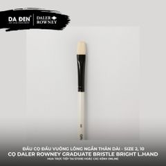 [DA ĐEN] Cọ Vuông Lông Ngắn Thân Dài Daler Rowney Graduate Long Handle Bristle Bright Brush