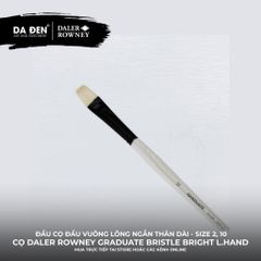 [DA ĐEN] Cọ Vuông Lông Ngắn Thân Dài Daler Rowney Graduate Long Handle Bristle Bright Brush