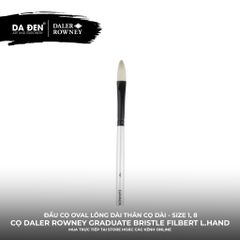 [DA ĐEN] Cọ Oval Lông Dài Thân Dài Daler Rowney Graduate Long Handle Bristle Filbert Brush