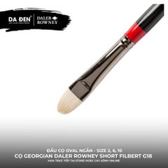 [DA ĐEN] Cọ Sơn Dầu Oval Ngắn - Daler Rowney Georgian Short Filbert G18 Cao Cấp