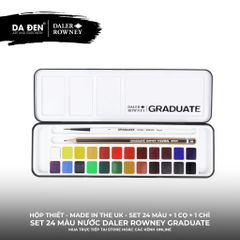[DA ĐEN] Màu Nước Daler Rowney - Dòng Graduate - Bộ 12/24/36 Màu