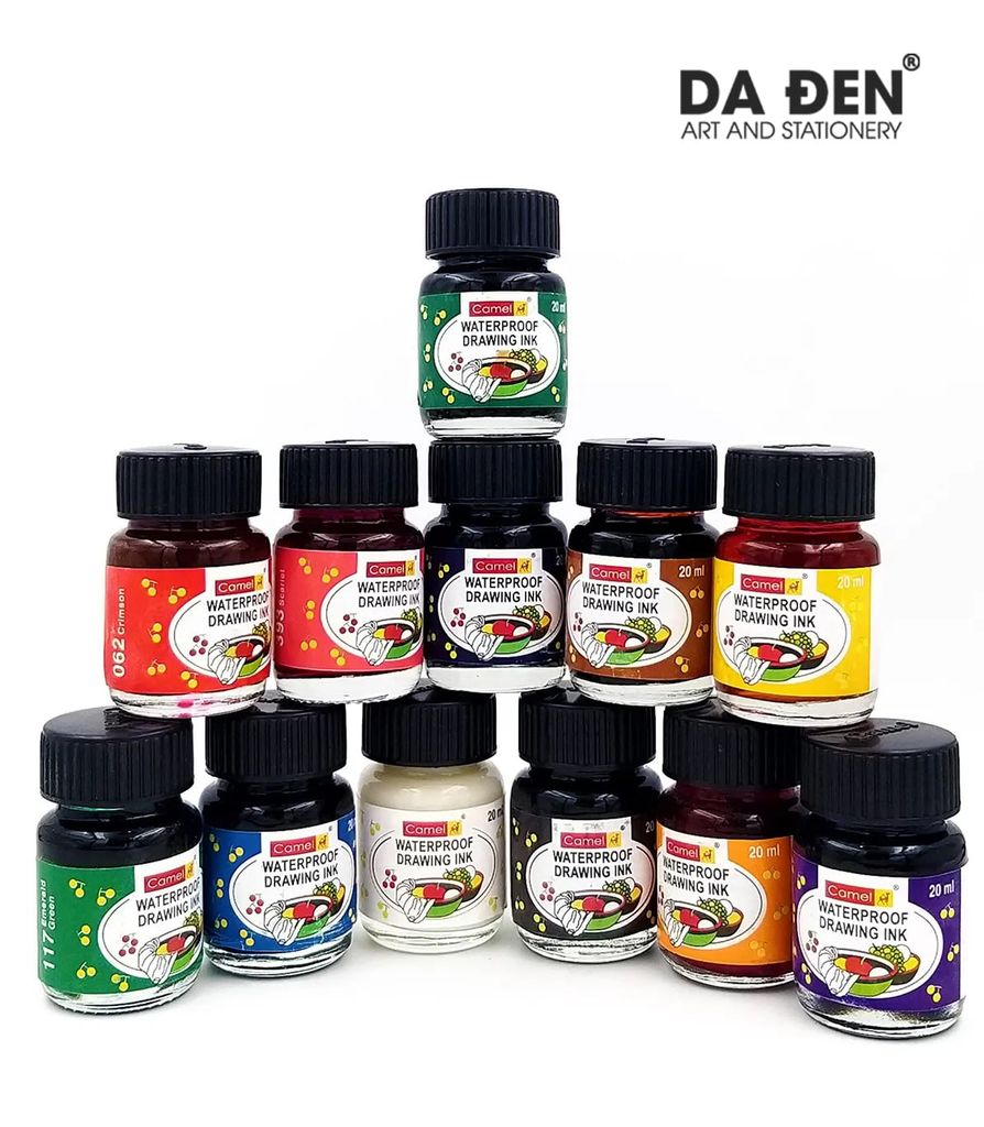 Mực Vẽ Kháng Nước Camel Coloured Drawing Inks 20ml