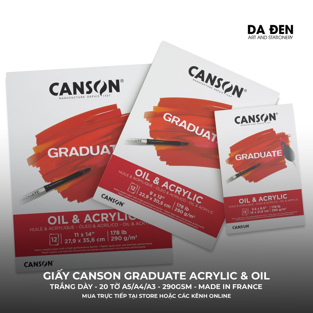 Sổ Vẽ Sơn Dầu & Acrylic của Canson® Graduate Oil & Acryli 290gsm
