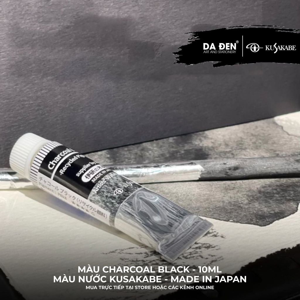 Màu Nước Kusakabe Charcoal Black Tube 10ml