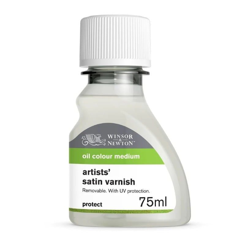 Bảo Vệ Tranh Sơn Dầu Véc Ni Phủ Bóng Nhẹ - Artists' Satin Varnish Winsor & Newton 75ml 250ml 500ml