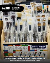 [DA ĐEN] Cọ Oval Lông Dài Thân Dài Daler Rowney Graduate Long Handle Bristle Filbert Brush