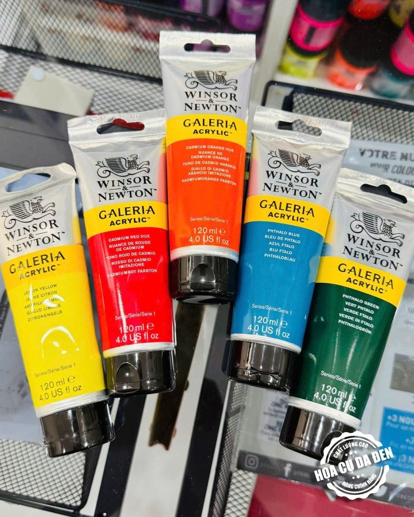 [DA ĐEN] Màu Acrylic Tuýp 120ml Hạng Họa Sĩ Galeria của hãng Winsor & Newton
