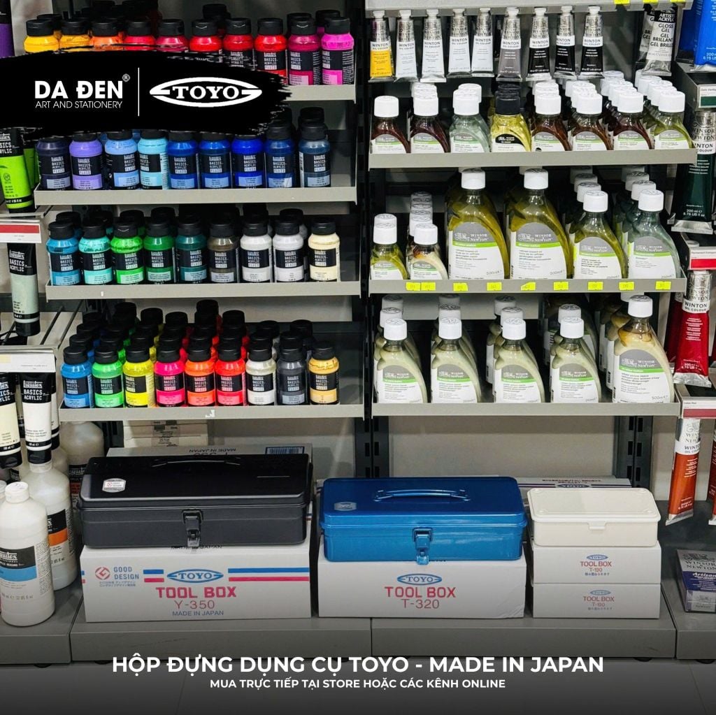 [DA ĐEN] Hộp Đựng Dụng Cụ Họa Cụ TOYO - Made in Japan