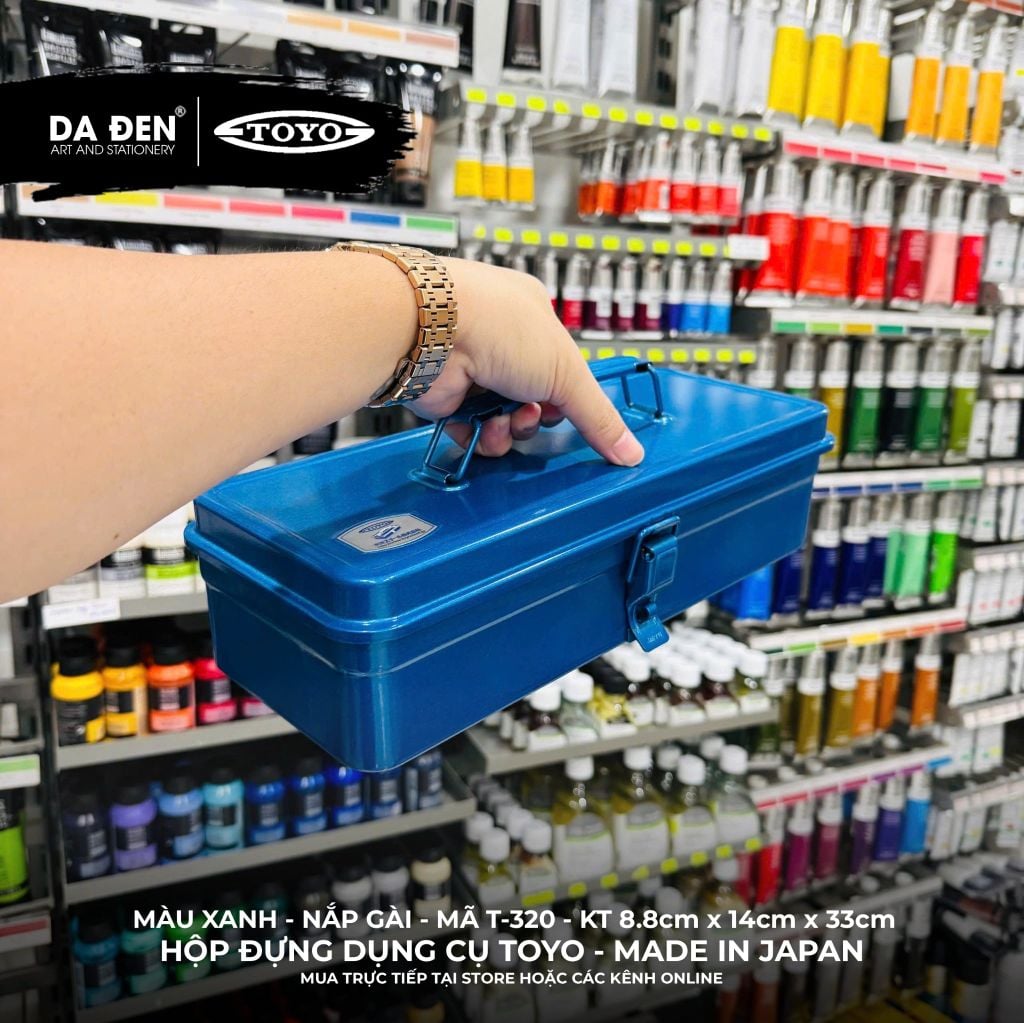 [DA ĐEN] Hộp Đựng Dụng Cụ Họa Cụ TOYO - Made in Japan