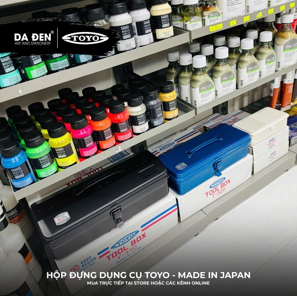 [DA ĐEN] Hộp Đựng Dụng Cụ Họa Cụ TOYO - Made in Japan