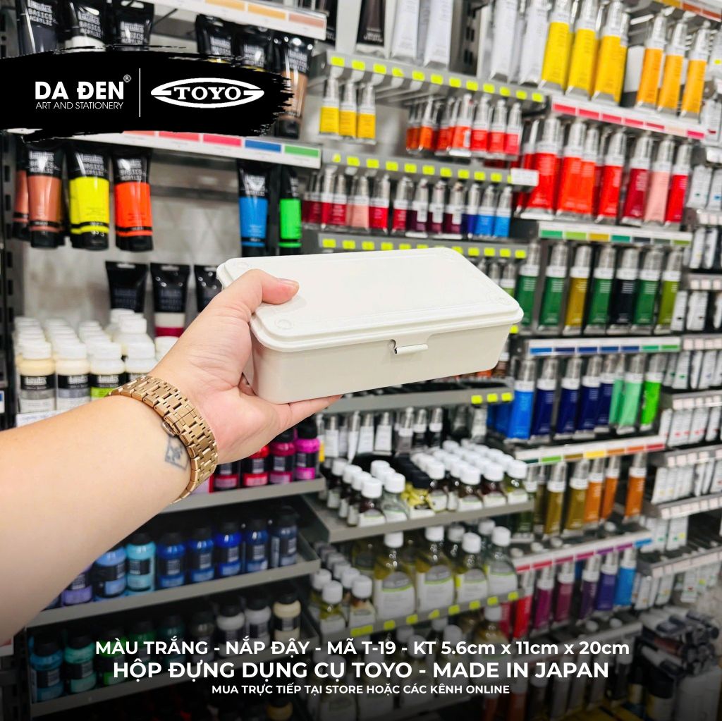 [DA ĐEN] Hộp Đựng Dụng Cụ Họa Cụ TOYO - Made in Japan