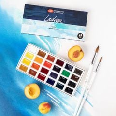 Màu Nước Nga Ladoga Artists' Watercolour 24 Màu