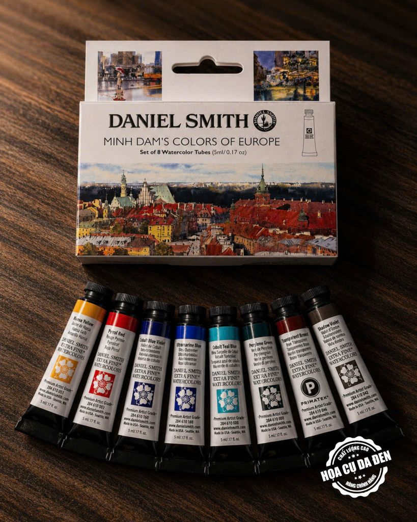 Màu Nước Daniel Smith của Họa Sĩ Minh Đàm - Set 8 Màu x 5ml