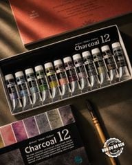 Bộ 6 | 12 Màu Nước Charcoal Kusakabe Hạng Họa sĩ Tuýp 10ml