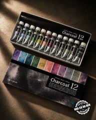 Bộ 6 | 12 Màu Nước Charcoal Kusakabe Hạng Họa sĩ Tuýp 10ml
