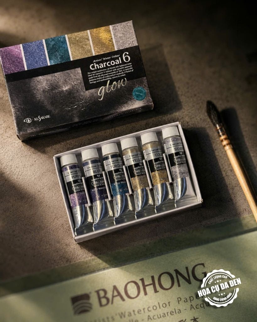 Bộ 6 | 12 Màu Nước Charcoal Kusakabe Hạng Họa sĩ Tuýp 10ml
