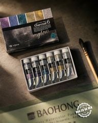 Bộ 6 | 12 Màu Nước Charcoal Kusakabe Hạng Họa sĩ Tuýp 10ml