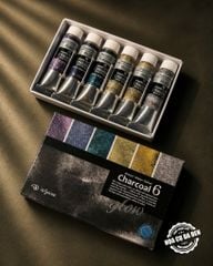 Bộ 6 | 12 Màu Nước Charcoal Kusakabe Hạng Họa sĩ Tuýp 10ml