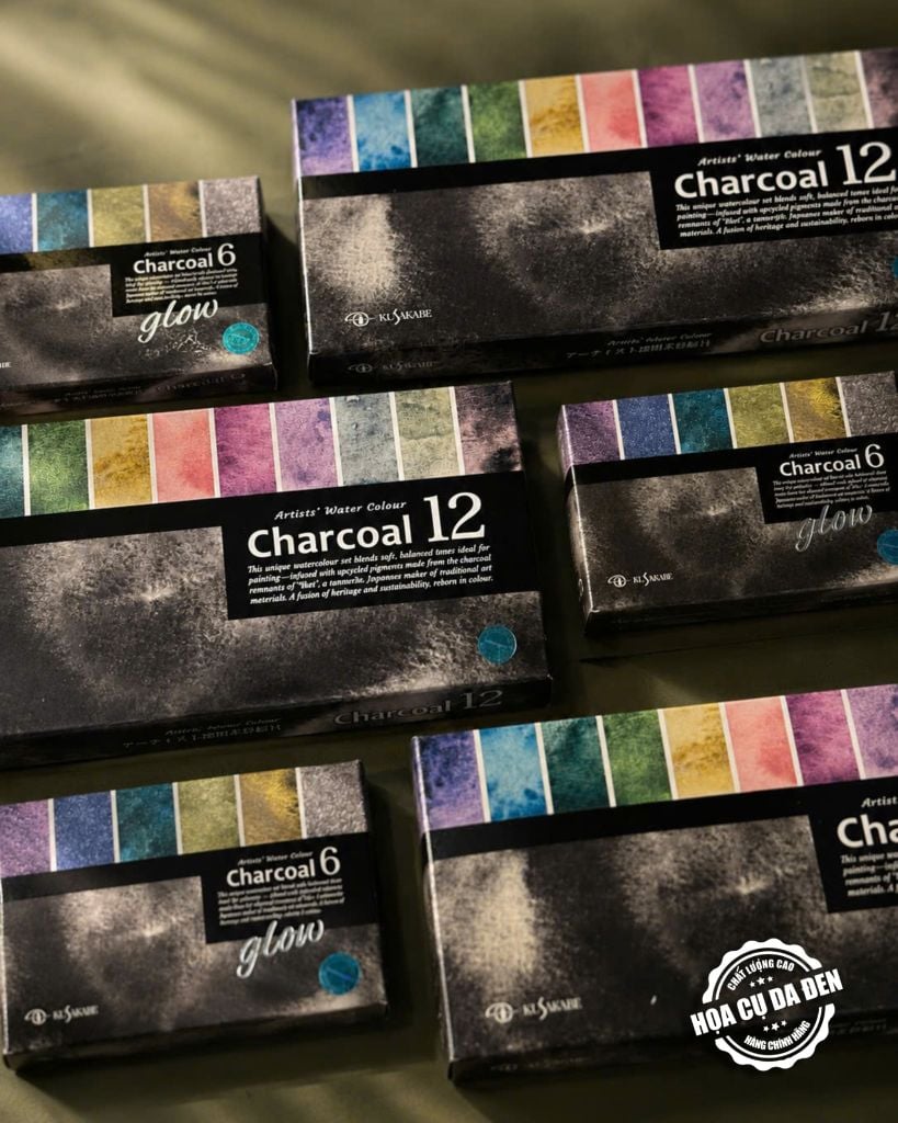 Bộ 6 | 12 Màu Nước Charcoal Kusakabe Hạng Họa sĩ Tuýp 10ml