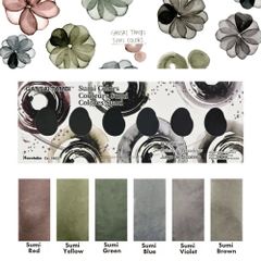 Màu Nước Gansai Tambi Sumi 6 Màu