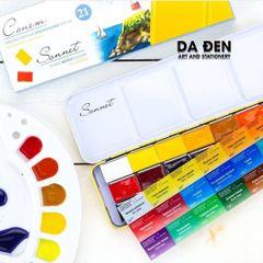 Màu Nước Nga Sonnet Hộp Sắt 21 Màu ( Phiên Bản Mới )