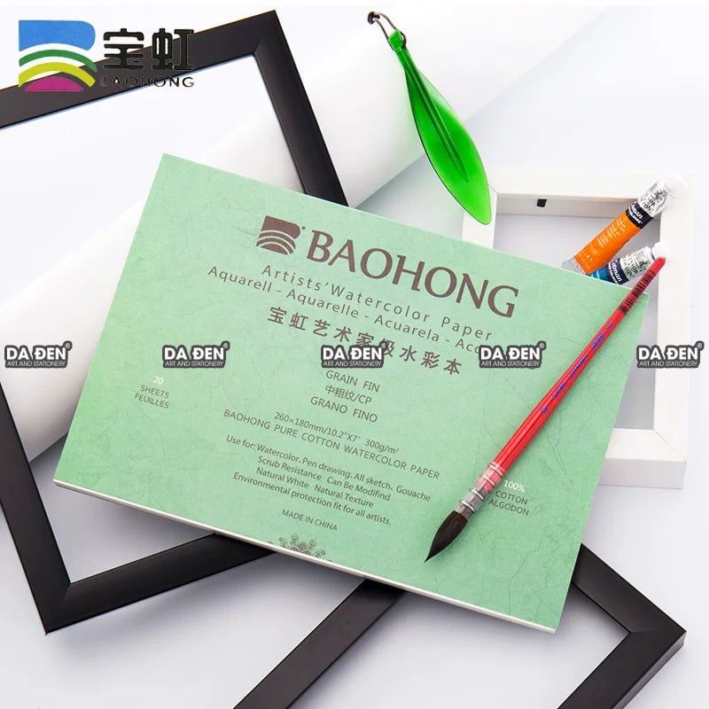 Sổ Vẽ Cao Cấp Baohong Artist's 300gsm 100% Cotton (Cold Press)