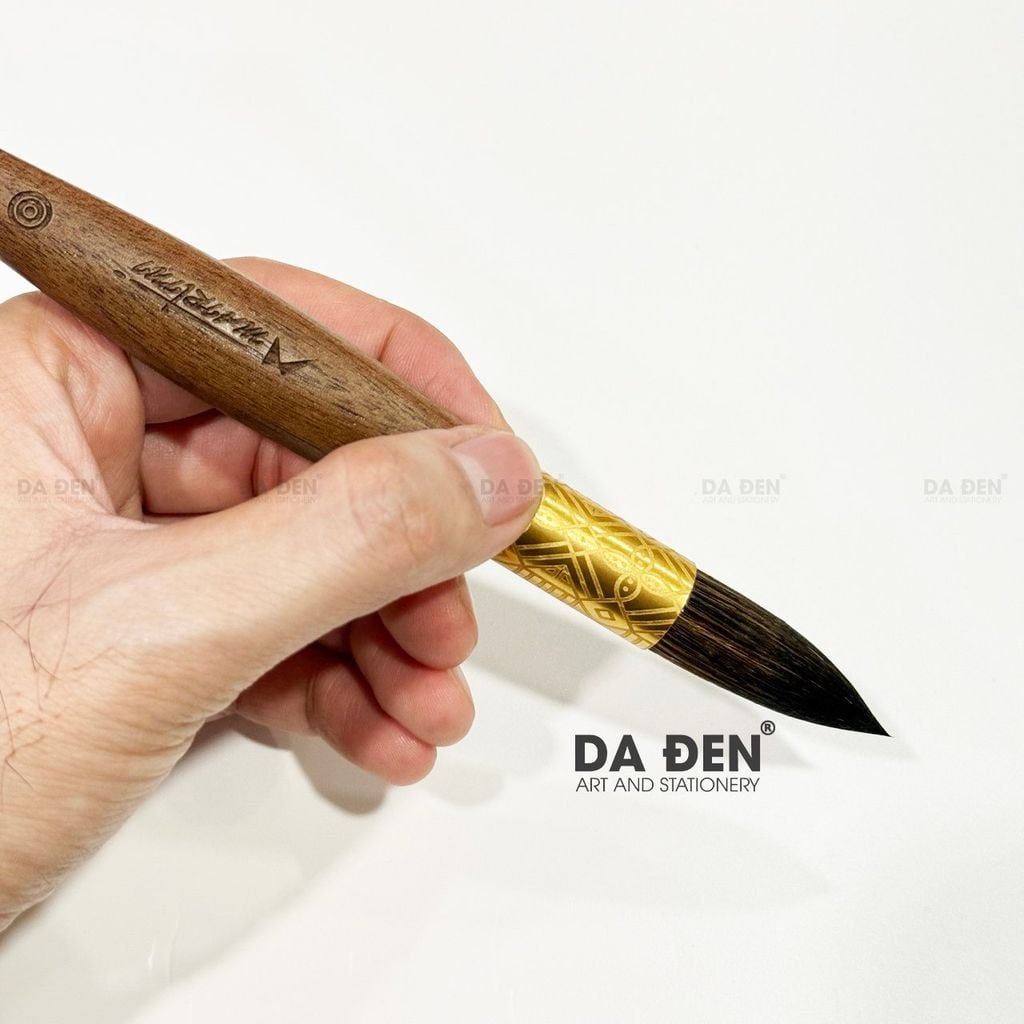 Cọ Vẽ Màu Nước Mairtini Cao Cấp Lông Sóc Thân Gỗ Đuôi Đồng Vàng