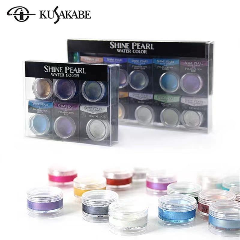 [DA ĐEN] Set 6/10 Màu Nước Nhũ Ngọc Trai Shine Pearl Kusakabe - made in Japan