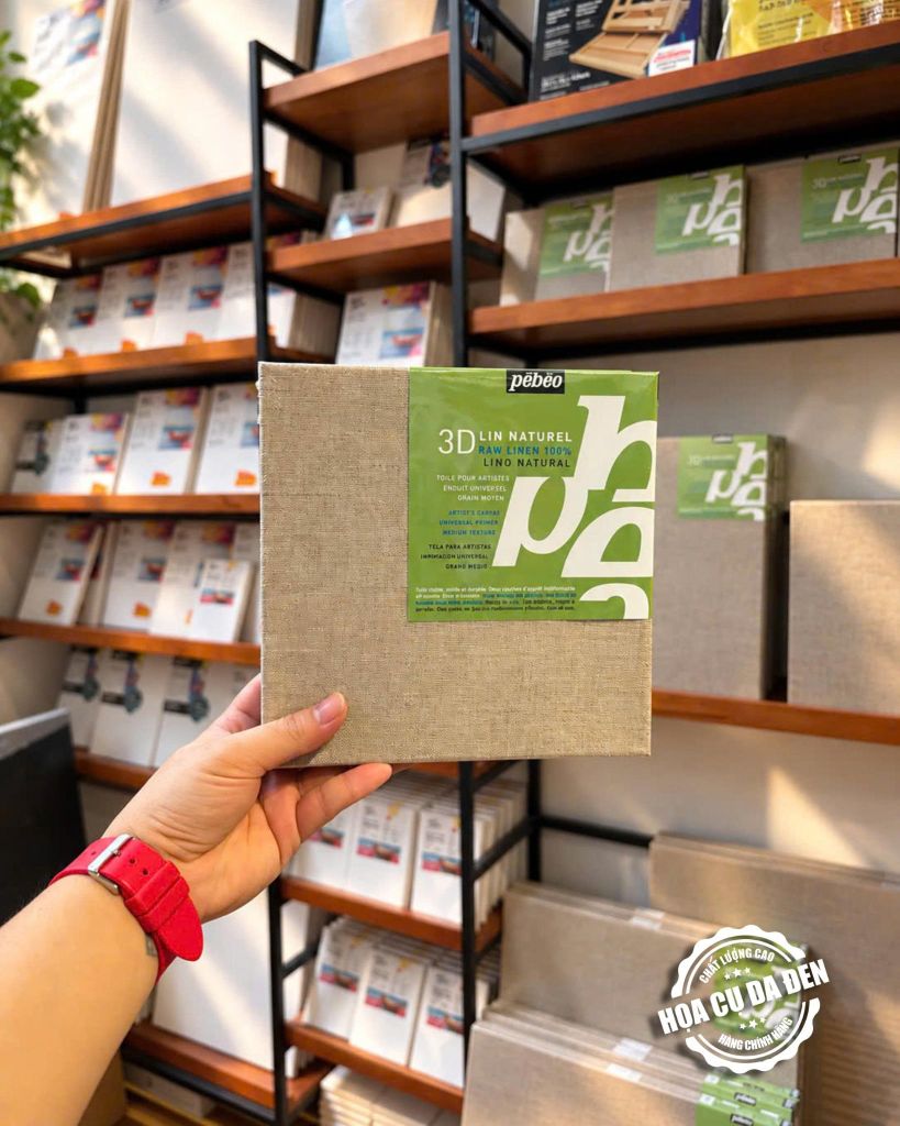 Khung Canvas Linen Cao Cấp Pebeo 3D Linen Naturel