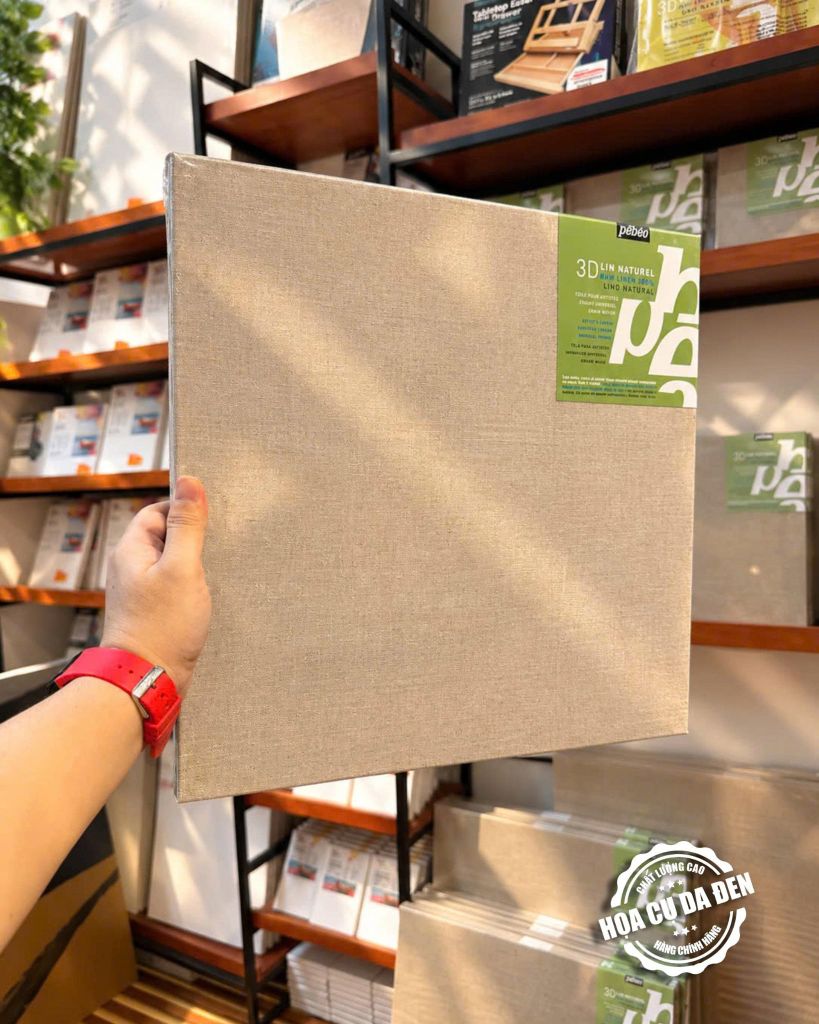 Khung Canvas Linen Cao Cấp Pebeo 3D Linen Naturel