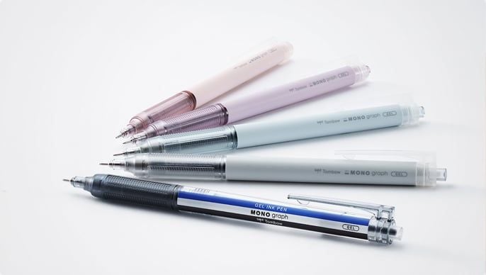 Bút Bi Bấm Mực Gel Tombow Mono Graph Lite 0.5
