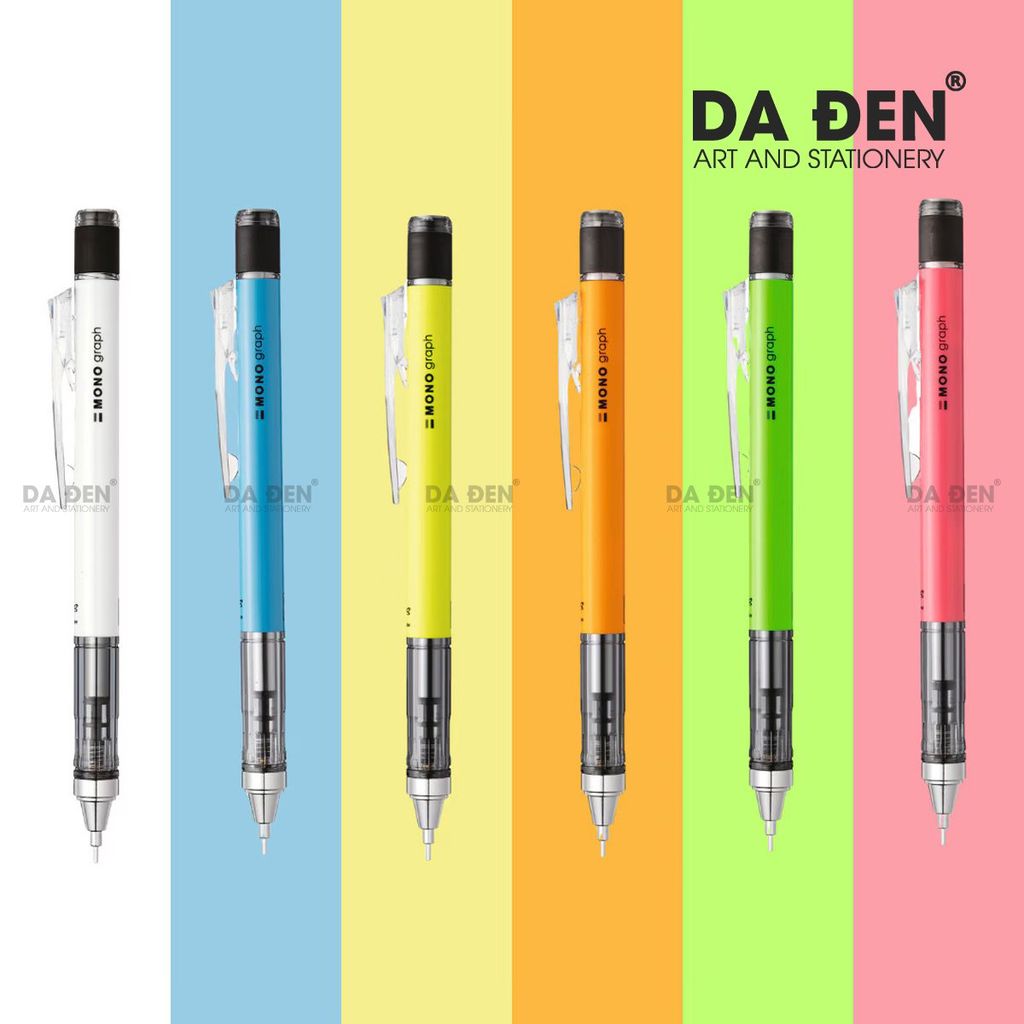 Bút Chì Bấm Tombow Mono Graph 0.3 | 0.5 Bản Neon