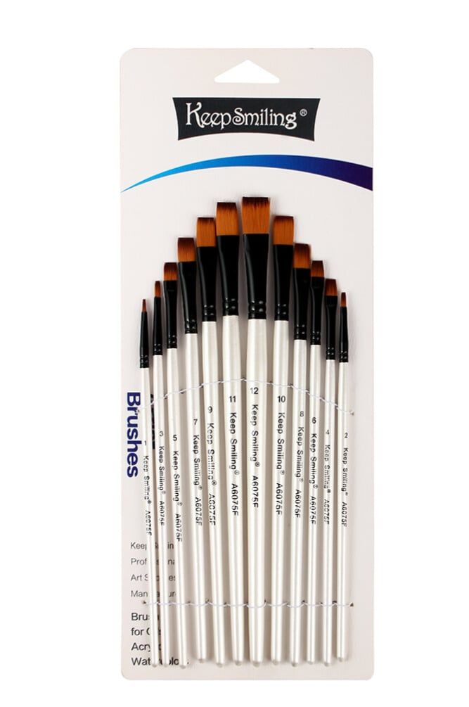 Bộ 12 Cọ Keep Smilling Thân Trắng (A6075)