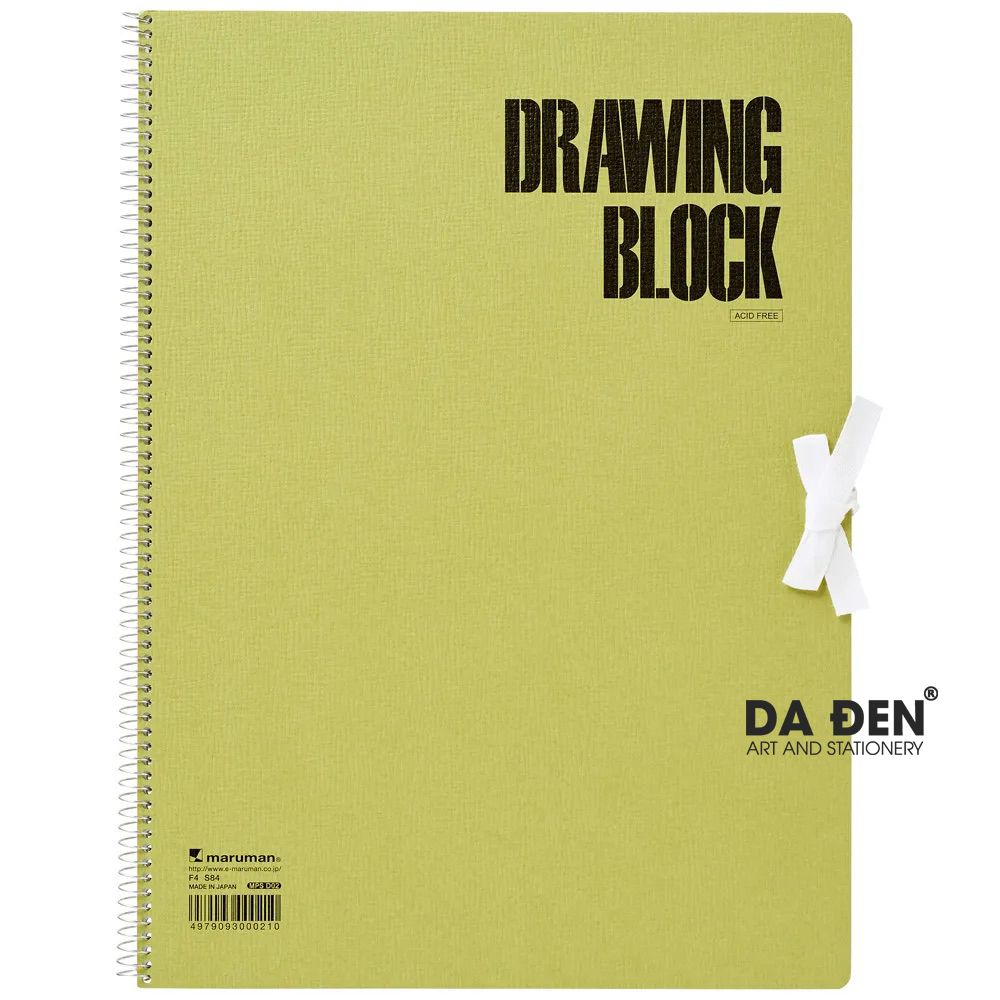Sổ Vẽ Màu Nước Maruman Drawing Block 242gsm (Olive Series 20 Tờ)