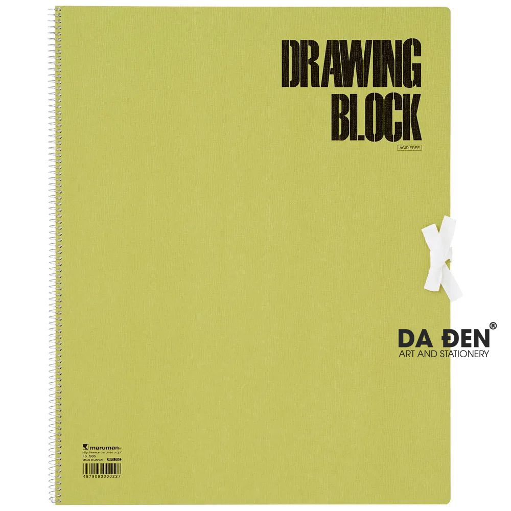 Sổ Vẽ Màu Nước Maruman Drawing Block 242gsm (Olive Series 20 Tờ)