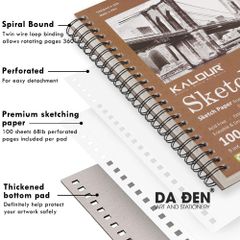 Sổ Vẽ Phác Thảo Tranh Chì Kalour A4+ (22.9*30.5cm) 100 Tờ