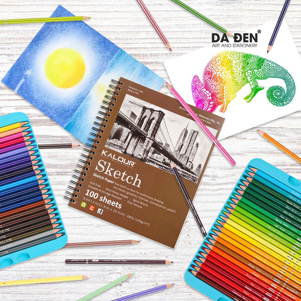 Sổ Vẽ Phác Thảo Tranh Chì Kalour A4+ (22.9*30.5cm) 100 Tờ