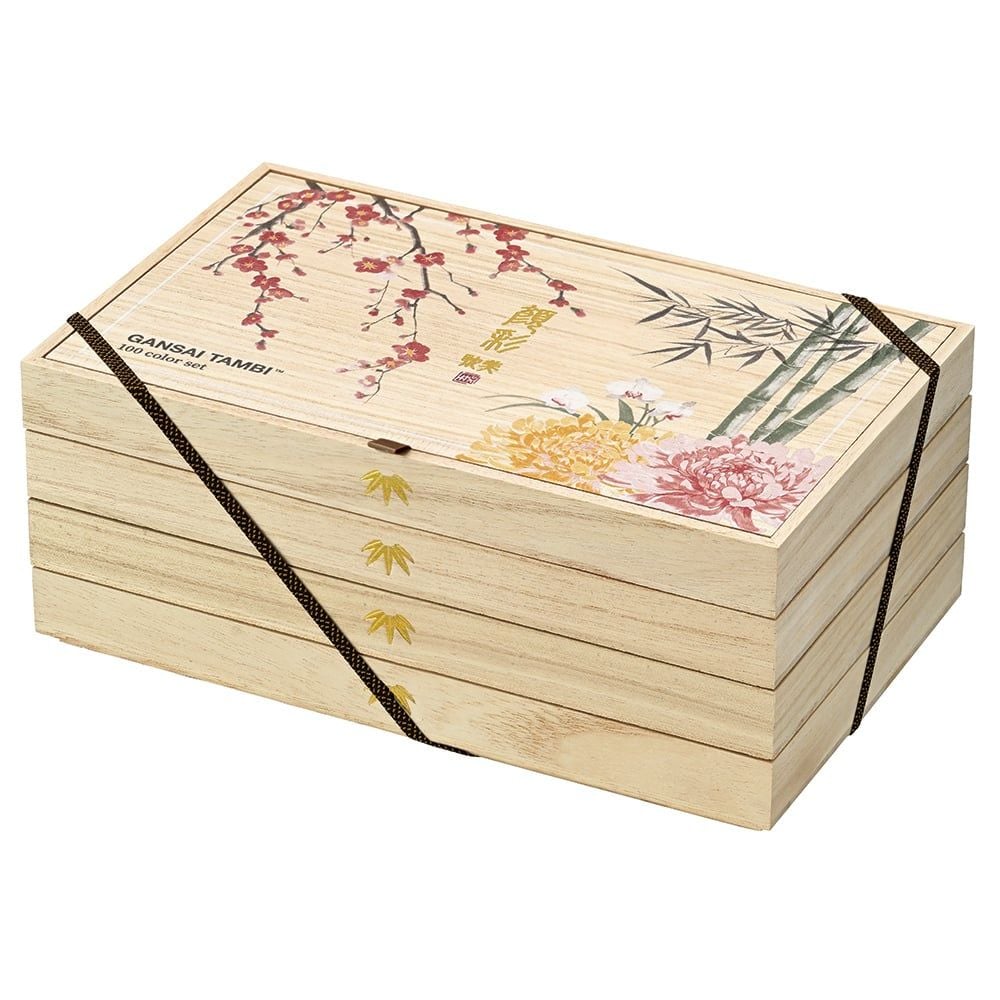 Màu Nước Gansai Tambi 100 Màu Phiên Bản Đặc Biệt (Hộp Gỗ)