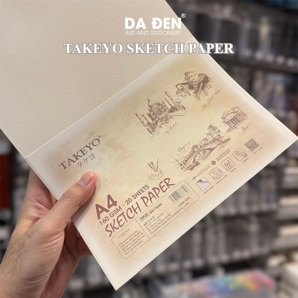 Giấy Vẽ Takeyo Sketch Paper Túi 20 Tờ 160gsm