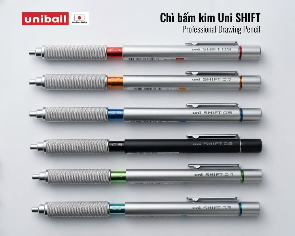Bút Chì Bấm Uniball Shift Cao Cấp (1010)