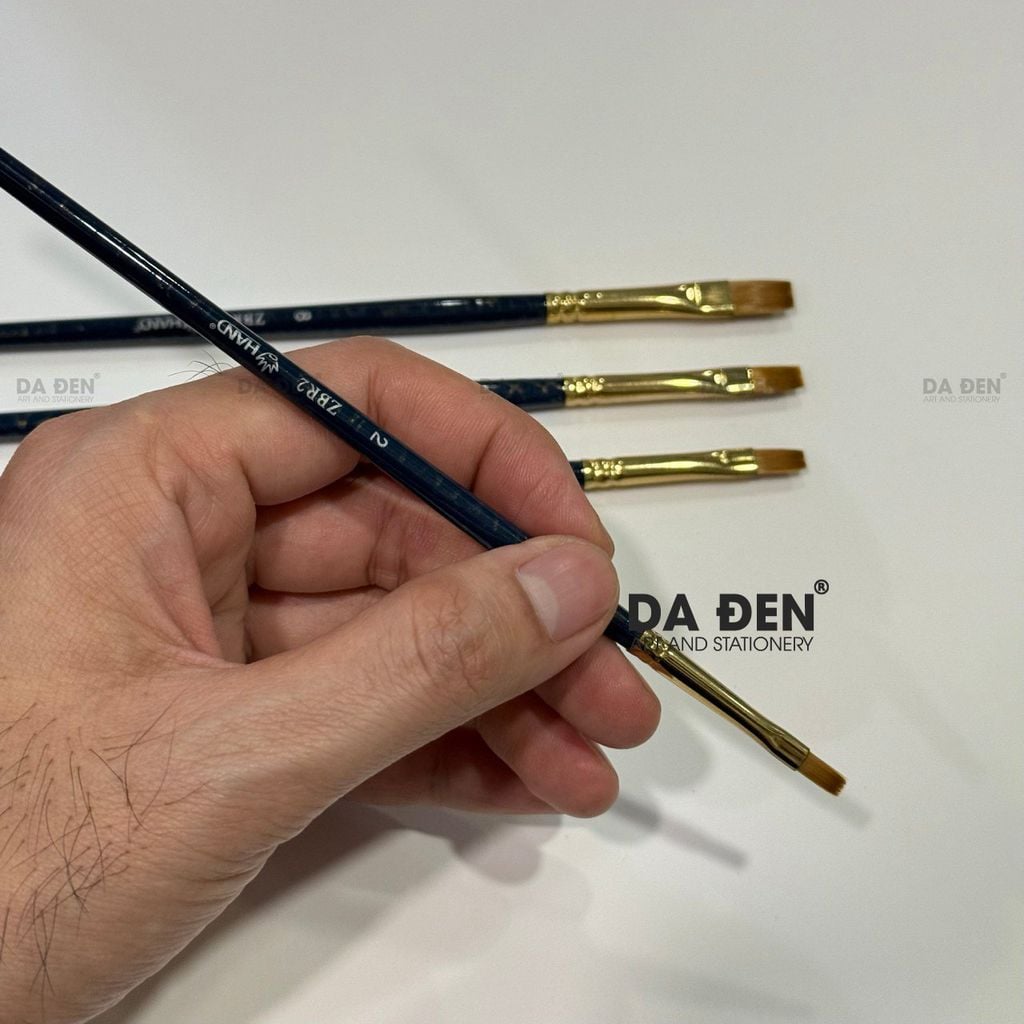 Cọ Vẽ Hand Đầu Vuông Thân Xanh ZBR2