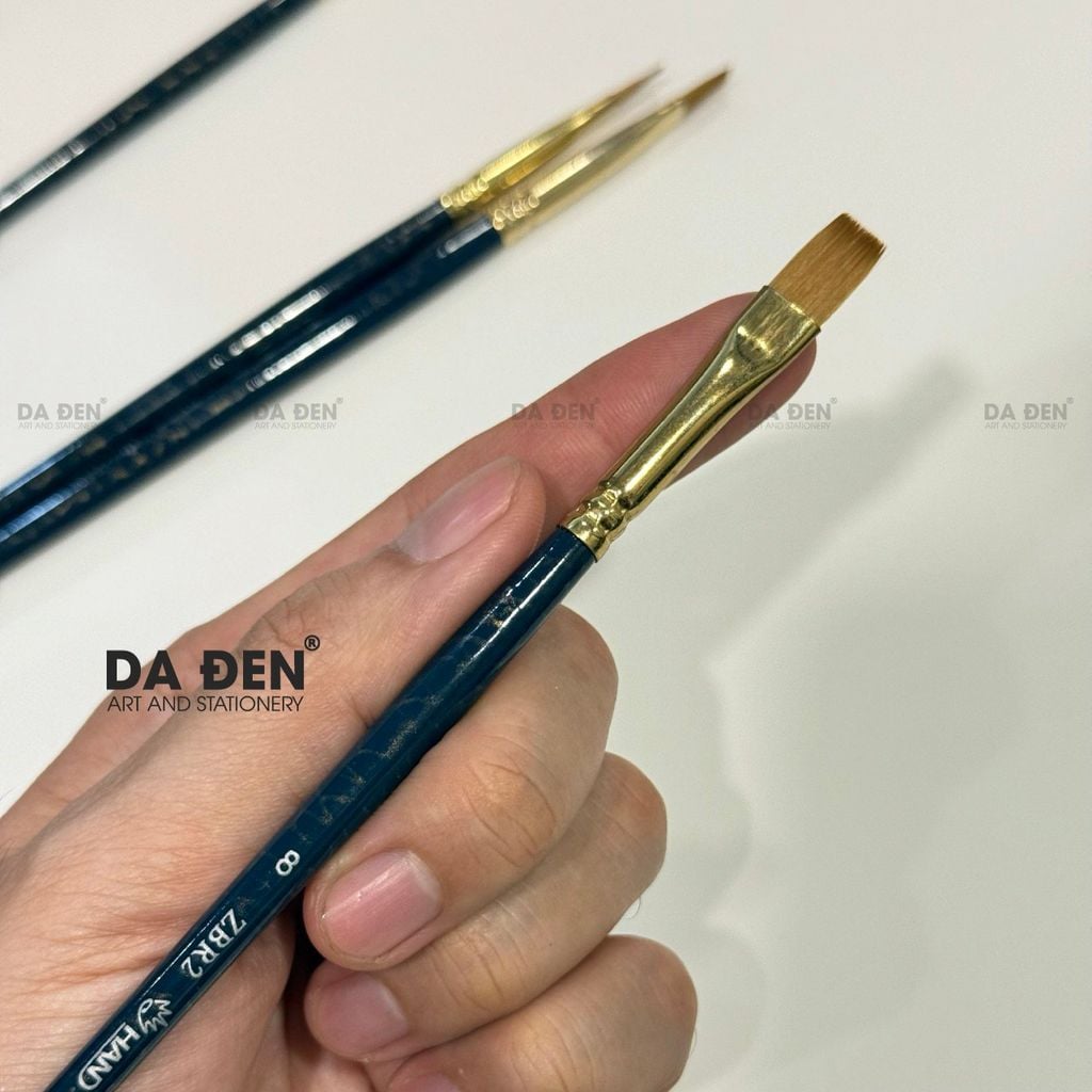 Cọ Vẽ Hand Đầu Vuông Thân Xanh ZBR2