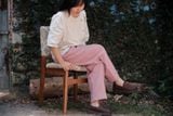  Quần vải gai Mauve | Stonewashed Ramie pants | WOMEN CLOTHING 