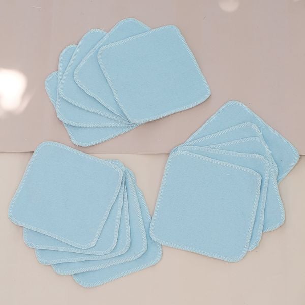  Khăn lau mông 12x12 cm | Organic cotton molton wipes | READY TO SHIP 