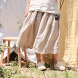  Quần váy | Sand grey European linen Culottes | CHOI SEWING 