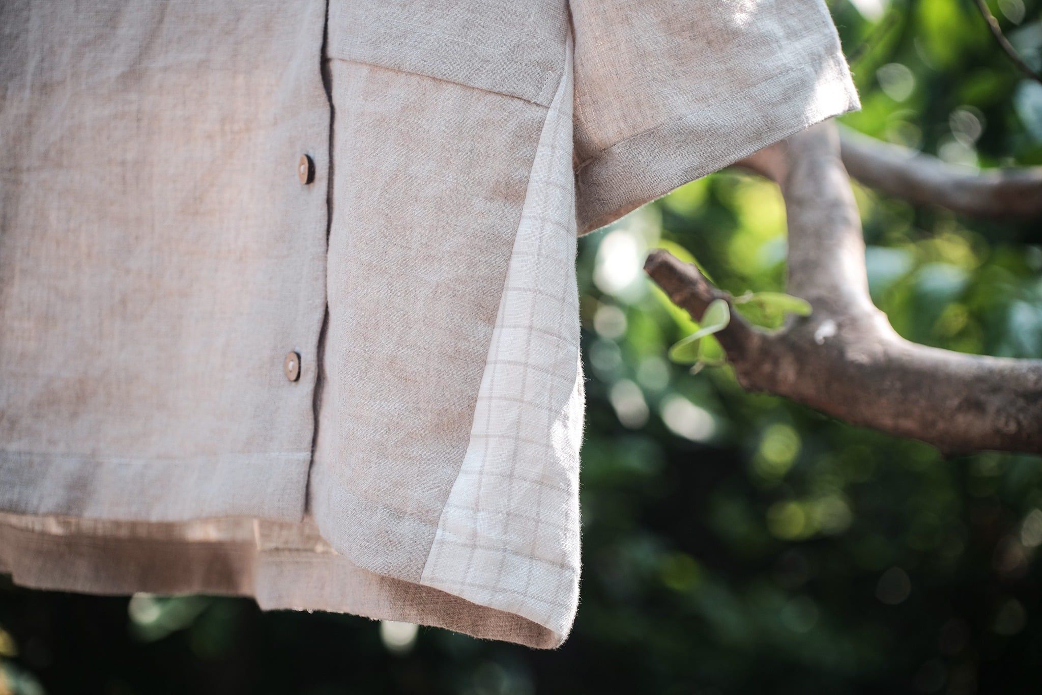  Áo y tá cài nút lệch | Sand grey Nurse blouse | CHOI SEWING | PRE-ORDER 